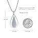 Yinplsmemory Carved Teardrop Keepsake Ashes Necklace Urn Pendant Cremation Memorial Jewelry Silver