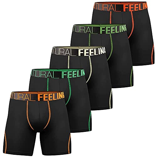 5Mayi Mens Underwear Boxer Briefs Fly Front with Pouch Athletic Mens Underwear S M L XL XXL