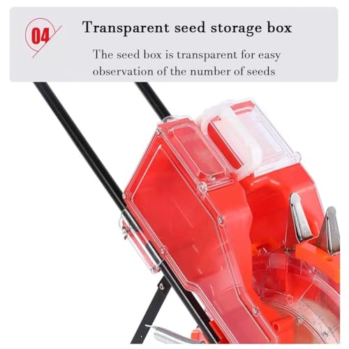 Sembradora manual de doble boquilla para plantación de precisión, diseño de acero inoxidable grueso con rueda de cubierta de tierra, ideal para cacahuetes y maíz