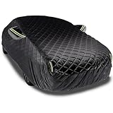 Abdeckung Auto Winter, 5 Schichten Autoabdeckung Hagel-Schutzabdeckung Verdickt Wasserdicht Und Staubdicht Sonnenschutz(Black, Auto Winterabdeckung für Skoda Kodiaq (2016-2023))