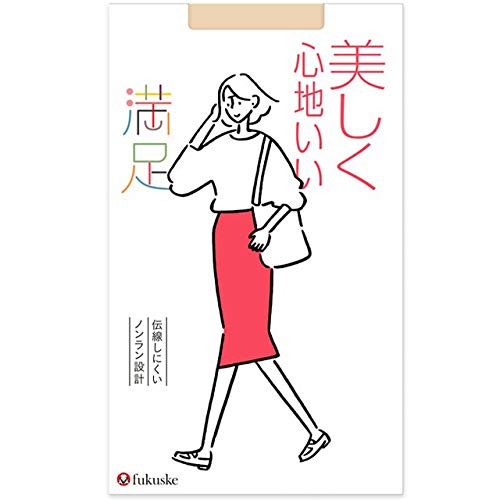 福助(FUKUSKE) 満足 《美しく心地いい》 パンティストッキング【クリアヌード(1452)/M-L】
