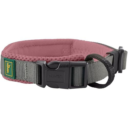 Hunter Halsband Maldon, Farbe: rosa, atmungsaktives Mesh, Robustes Nylon, lautlos & allergikerfreundlich, Zugentlastung, integriertes Adresslabel, besonders leicht, Größe: M