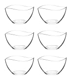 Spring & Autumn 6 TLG Snackschalen Set Glasschale Dessertschale -Schüssel -Glasschalen -Knabberschale-Schale für Eis Dessert Dip- Salat Beilage 6 xSchalen (310 ml)