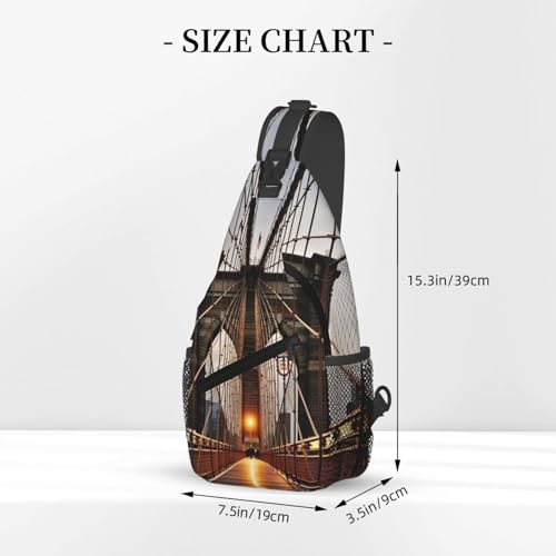 Sling Bag para Hombre Mujer Bolsa de Pecho Negras miniatura 2