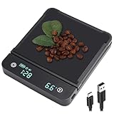 Cewomuc Coffee Scale with Timer, 3kg/0.1g, Food Scale with HD LED Screen, Washable Electronic Scale, Espresso Scale 0.1g Precision, Touch Button, g/oz/ml