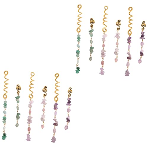 Joyería para cabello y accesorios para trenzas de piedra natural para peinados bohemios