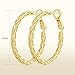 Amoxos 14K Gold Hoop Earrings for Women Trendy Thick Twisted Hoops Earring Fine Weave Design 14K Gold Earrings for Womens Hypoallergenic Earrings Jewelry for Women 30MM