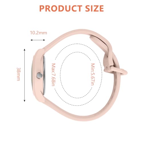 Damenuhr, Damen Analog Quarz Uhr mit Silikon Armband, Uhren Damen Sportlich Elegant Casual Armbanduhr Krankenschwester Quarzuhr Farbe Buntfarbig, 3 Zeiger, 38 mm Gehäusegröße – Bild 3