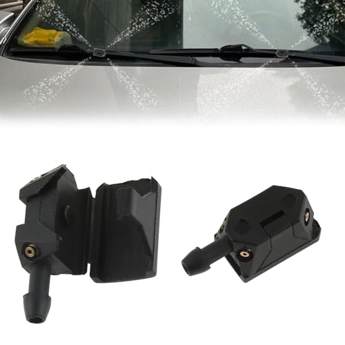 PETCHOR 2Pcs Car Arm Windscreen Washer Wiper Blade Water Spray Jets, Front Windshield Washer Nozzles Arm Mounted Spray Jets, Windshield Washer Nozzle for Auto Heavy truck
