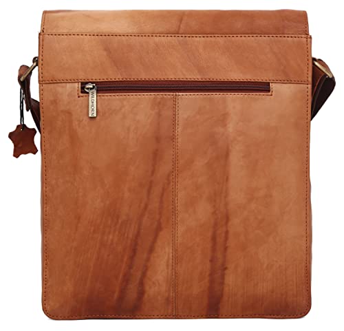 Image of WildHorn Genuine Leather Sling Messenger Bag | Stylish, Functional & Spacious | Buckle Closure | Adjustable Strap | 1-Year Warranty