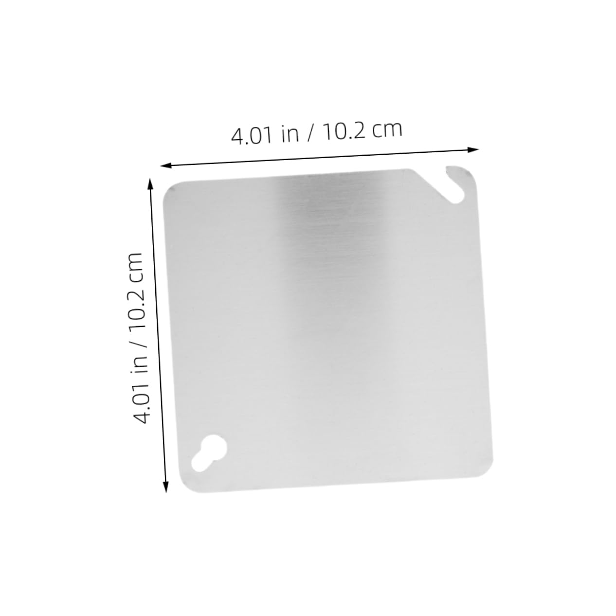 Quadratische Elektroverteilerkasten Abdeckung aus Edelstahl 8 Stück | Flache Metall Blindabdeckungen für 4-zoll Vierkant Gehäuse, Silber, Präzise Passform für Elektrische Kästen