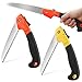 Roserrose Sega Pieghevole Da 178 Mm, 2 Seghetto Seghetto Con Chiusura Di Sicurezza, Coltello Da Esterno Per Campeggio E Attività Da Giardino (Giallo + Arancione)