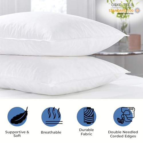 Belem Economy Collection Standard Pillows In Bulk 20 Inchx26 Inch | Down Alternative Bulk Pillows 12 Pack | Bed Pillows Bulk For Sleeping | Medium Density Microfiber Pillows For Hotels thumb #1