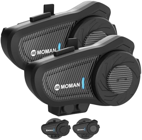 Amazon.co.jp: バイク用インカム, Moman H2 PRO(New ver.) 2台セット 