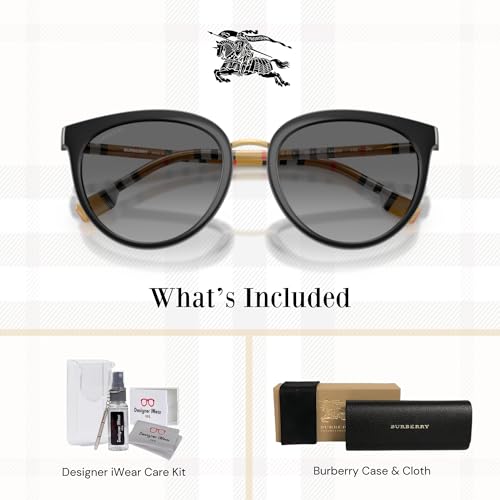 BURBERRY Willow BE4316 Gradient Round Sunglasses for Women +BUNDLE with ACCESSORY EYEWEAR KIT2