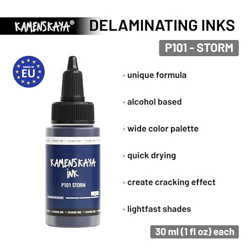 Delaminating Alcohol Inks - Self-Splitting Alcohol Ink P-101 'Storm' - 1 fl oz (30 ml)