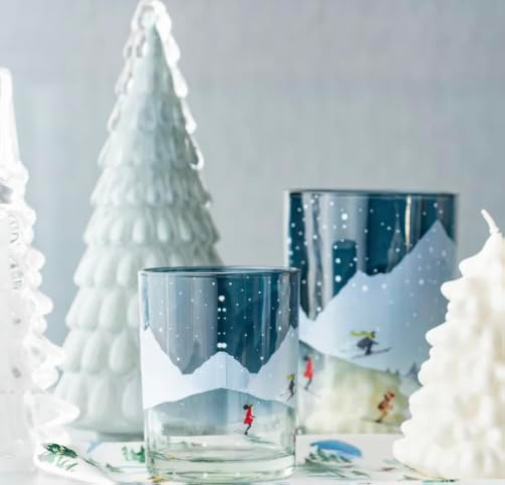 Small Glass Votive Candle Holder for Tabletop Decor