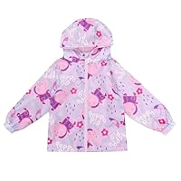 Peppa Pig Girls Raincoat Hooded Rain Jacket Raincoat, 3-4 Years