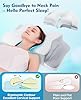 Cervical Pillow for Neck Pain Relief, Memory Foam Neck Support Pillow for Sleeping, Ergonomic Orthopedic Contour Bed Pillow with 2 Heights, Breathable Washable Cover for Side Back & Stomach Sleepers