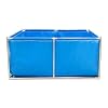 Outdoor Storage Tank Canvas Fish Pond PVC Canvas Fish Pond Foldable Water Storage Tank Aquaculture Tank with Frame Fish Pond Outdoor for Koi Breeding and Garden Watering 0.9 x 0.7 x 0.4 m