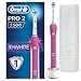 Oral-B Pro 2500 3D White Electric Rechargeable Toothbrush with Travel Case Powered by Braun - Pink by Oral-B
