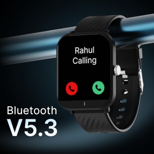 Image of Leaf Watch X121 with 2.01 inch HD TFT Display, AI Voice Assistance, Bluetooth Calling, 100+ Sports Mode, SpO2 Monitor, Over 100 Watch faces, Heart Rate Monitoring, IP67, Upto 7 Days Battery (Carbon Black)