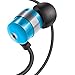 GOgroove Earbud Headphones with Deep Bass & Comfortable Ear Gel Tips (Blue) - In Ear Earphones Featuring Noise Isolating Design, Durable Alloy Driver Housing, & Ergonomic Angled Stay-In Fit