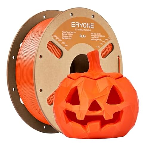 ERYONE Filament PLA+ 1.75 mm,3D Printing Filament PLA Plus for Most FDM 3D Printers,Dimensional Accuracy +/- 0.03 mm,1 kg (2.2 lbs) / Spool,Orange