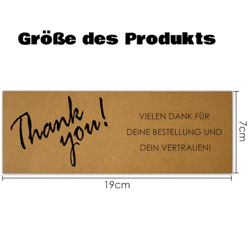RFBEUTEL 50x Danke für deine Bestellung Karten aus Kraftpapier Dankeskarten thank you cards für Kunden