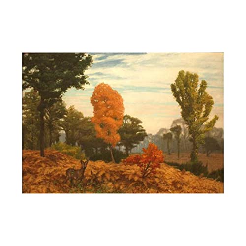 RGDFBG Tableaux Posters Et Arts Décoratifs Jean-Leon Gerome Peinture À l'huile 'Souvenir D'Achères' Reproduction sur Toile Peinture Tableau Salon Décor 40X60Cm X1 sans Cadre Cover