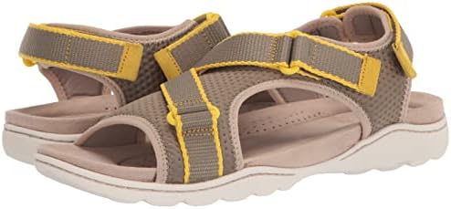 Clarks Amanda Stroll Flat Sandal, Olive Textile, 8 Medium | Image 6