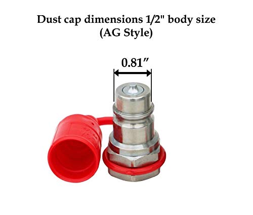 Image of Dust Cap for Male AG Style 1 /2 inch Body Hydraulic Quick Coupler fits Tractor Couplings