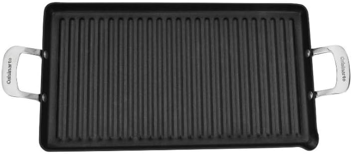 Parrilla clásica anodizada dura Plancha completa de 10" x 18" 6345-25G Chef's Classic de doble quemador