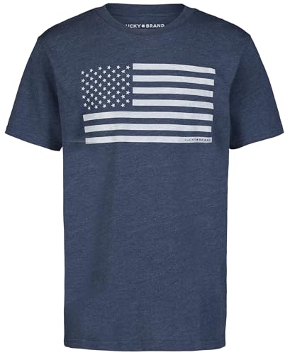 Image of Lucky Brand Boys' Short Sleeve Graphic Crew Neck T-Shirt, Soft, Comfortable, Relaxed Fit