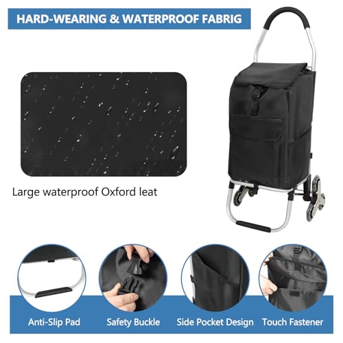 Carretilla plegable para compras con bolsa impermeable miniatura 4