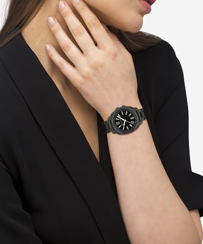 Image of Coach Kitt Qtz Basic Black Tonneau Dial Women's Watch|Black Ceramic Material|Black Color Band - 14504412