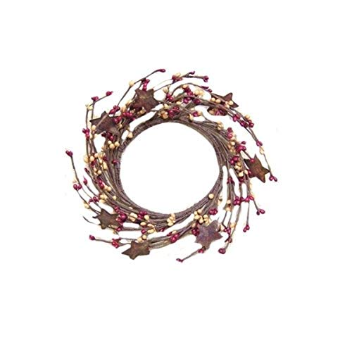 CWI Gifts Anillo Pip con Estrellas oxidadas, 4 x 8 Pulgadas, borgoña/Oro Viejo