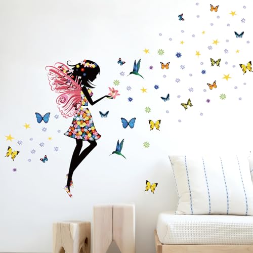 Vinilo decorativo Supzone Butterfly Girl para pared miniatura 4