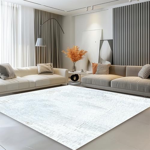 Tapis de décoration intérieure blanc pur chic et minimaliste - 2