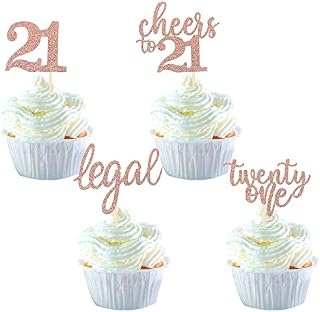 SYKYCTCY 36Pack 10th Birthday Cupcake Toppers Glitter Hello 10 Ten Cupcake Picks Double Digits Cake Decorations for 10th Birthday Anniversary Party Supplies Rose Gold