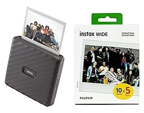instax Link Wide Impresora para teléfonos + Paquete de 50 fotografías
