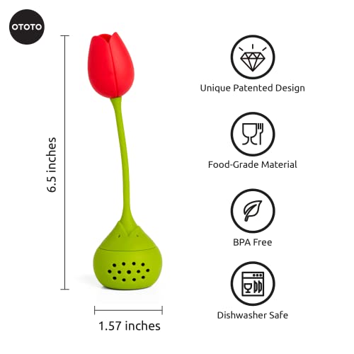 Cute Tea Infuser by OTOTO - Loose Leaf Tea Steeper, Tea Accessories, Tea Diffusers, Tea Infuser for Loose Leaf Tea, Tea Strainers, Cute Gifts, Tea Gift Set, Kitchen Gifts, Cooking Gadgets by OTOTO - Used condition - US$13.71