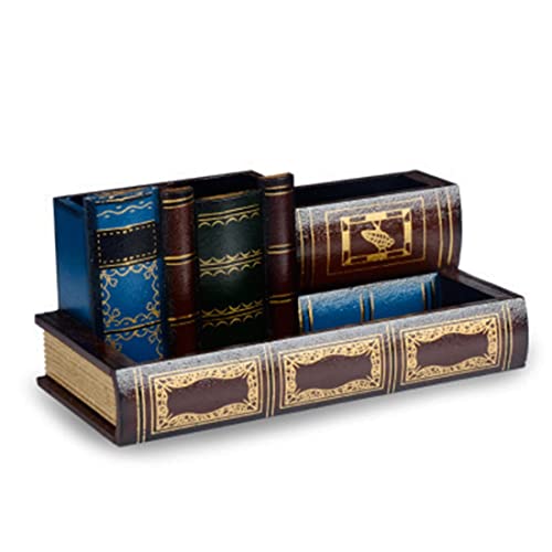 Tosnail Decorative Wooden Pencil Holders Desk Organizer - Library Book Design #TOP7