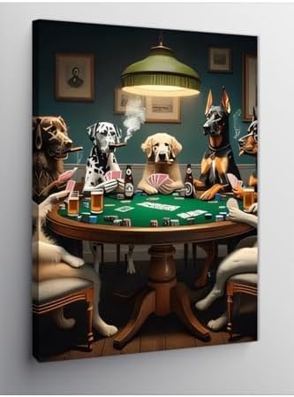 Tablo Mega Kanvas Tablo Kumarbaz Köpekler 100 X 140 Cnvsdkey-116046-100-140 - Görsel 1