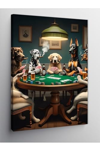 Tablo Mega Kanvas Tablo Kumarbaz Köpekler 50 X 70 Cnvsdkey-116046-50-70