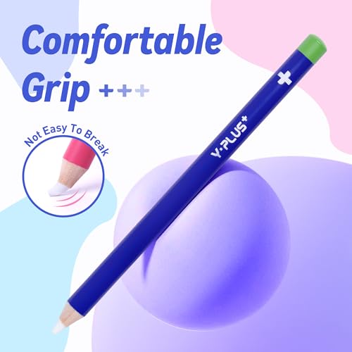 YPLUS Radiergummi – 3 Stück Präzise und saubere Radierung, ideal für Kinder und Schule, einzigartiges Stift-Design, inklusive Spitzer - Blau