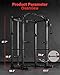 GarveeLife Power Cage, Multi-Functional Power Racks for Home Gym with Cable Crossover System, 1600 LBS Weight Capacity Fitness Squat Rack for Strength Workout with Training Attachment, Black