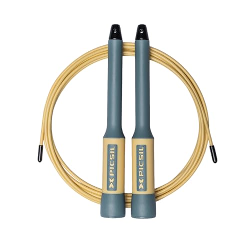 PICSIL - Cuerda para Saltar Sphinx | Comba para Crosstraining, Fitness, Boxeo con Doble Rodamiento | Cable Ajustable para Atletas | Ligera y Resistente | Aqua