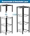 mocomax 5 Gallon Water Jug Rack, 4 Tier Detachable Water Bottle Holder With Storage Shelf, Heavy Duty Water Jug Dispenser Stand Organizer for Kitchen, Office, Home, Black