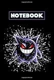  Notebook: Pokemon, Gengar Soft Glossy Cover College Ruled Notebook Lined School Journal 6 x 9 Inches 110 Pages